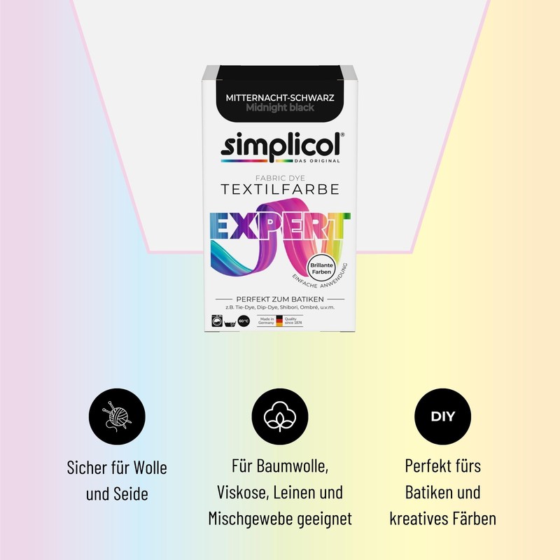 Simplicol Expert Textile Dye for Creative and Easy Dyeing -