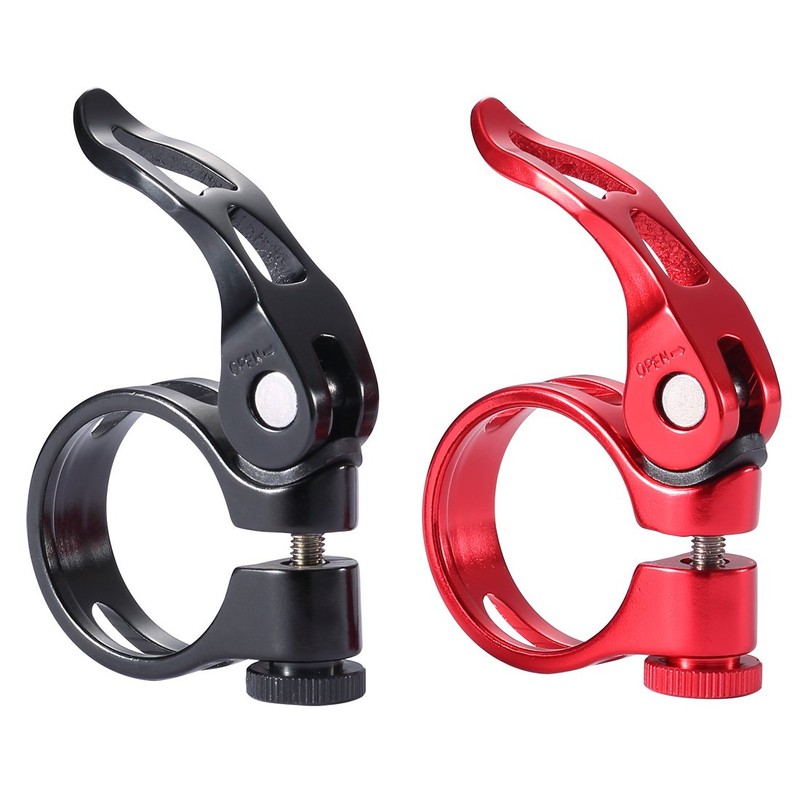 Quick Release Bicycle Seatpost Clamp 34.9mm Red