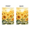 Sunny Days Sunshine Garden Flag, Sunflower Butterfly Summer Theme, Burlap