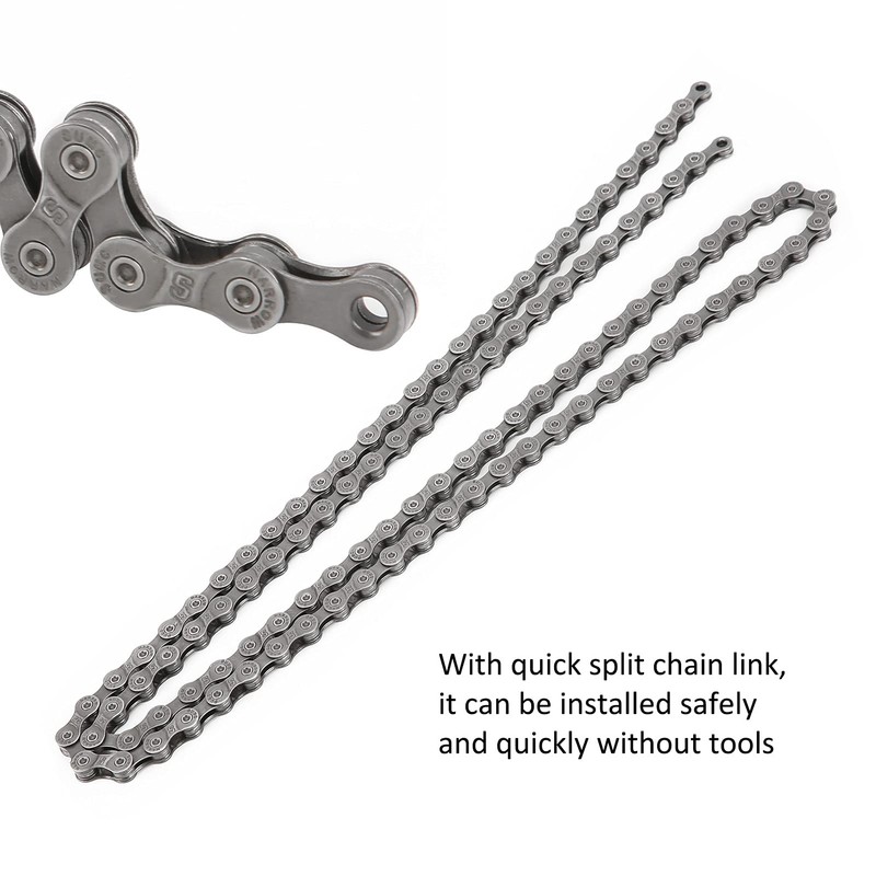 9 Speed Bicycle Chain, 110 Links High Carbon Steel Bicycle
