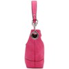 Hobo Shoulder Bag with Big Snap Hook Hardware (Fuchsia)