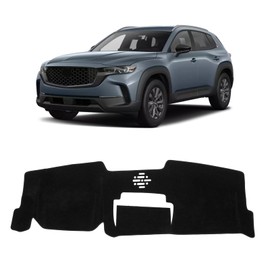 KUST Car Dash Cover for Mazda CX-50 2023 2024 2025 (Without HUD) Left Hand Driving Polyester Non-Slip Center Console Dash Cover Interior Accessories for Mazda CX50 Sunshade Windshield Glare Black