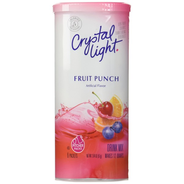 Crystal Light Fruit Punch Drink Mix (12-Quart), 2.04-Ounce Packages (Pack of 6)