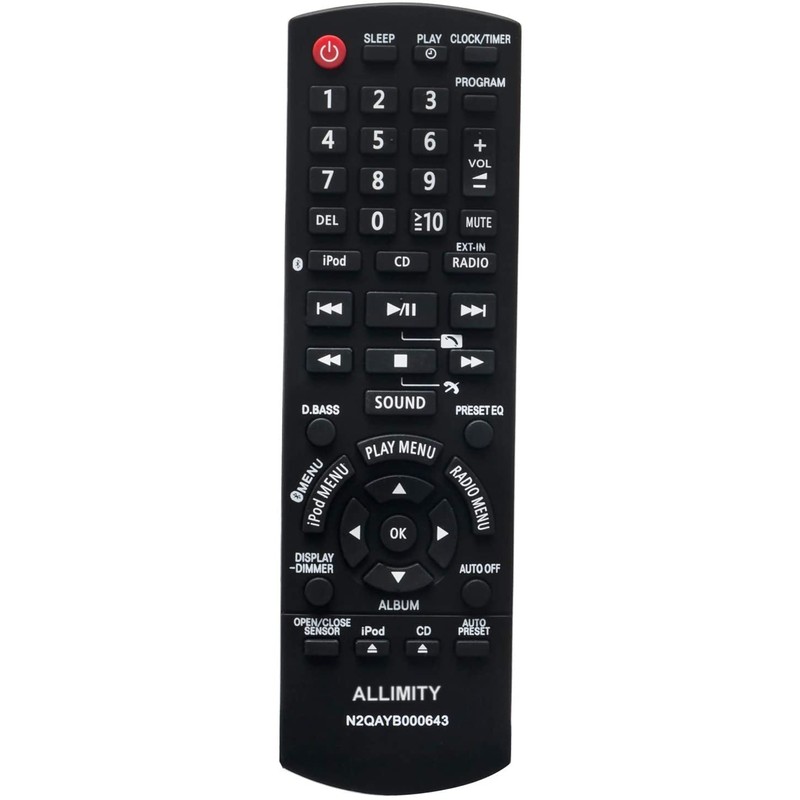 ALLIMITY N2QAYB000643 Remote Control Replacement for Panasonic HiFi System SCHC55