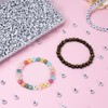 Vicloon 1200 Pcs Acrylic Letter Beads, 7mm White Alphabet Beads