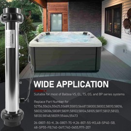 Bzsunway Replacement Part for Balboa 58117 M7 Hot Tub Spa Heater Element Assembly w/Sensors 4.0kW @ 240V / 1.0kW @ 120V Compatible with Series M7