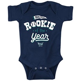 Rookie Of The Year Baby Apparel for Seattle Baseball Fans (NB-7T) (Navy Onesie, 6 Months)