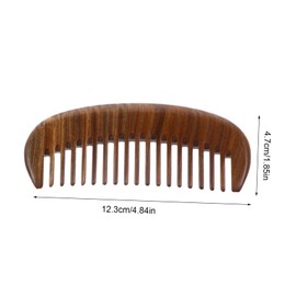 Gatuida 1Pc Thickened Verawood Massage Comb Moon Shape Carved Hair Comb for Scalp Care Reduces Breakage and Improves Texture for Stress Relief and Relaxation