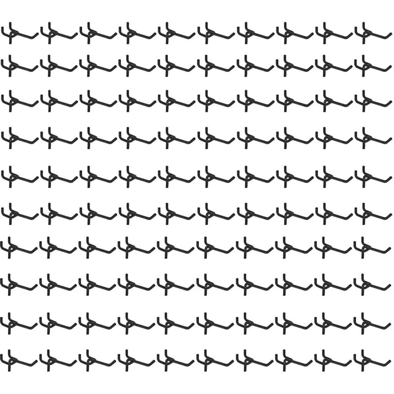 FactorDuty 100 Pack 2 inch Length Steel Black PEG Board