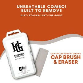 Homiegear Hat Cap Brush & Eraser Cleaning Kit | Ideal for All Hat Types | Removes Dirt, Lint, Dust & Tough Stains | Cap Cleaner Combination Kit of Brush & Eraser | Perfect hat cleaner for New Era Caps