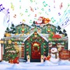 WUJUN Musical Christmas Card, 3D Christmas Pop Up Cards with