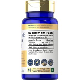 Citicolina Cdp Choline 1000 Mg 60 Cápsulas Nootropico Sabor Neutro