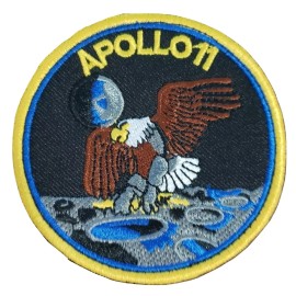 TrendyLuz NASA Apollo 11 Space Mission Moon Lunar Landing Embroidered Hook and Loop Patch