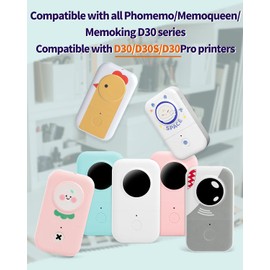 Phomemo D30 Labels-15mm x 6m Continuous Label Maker Tape, Sticker Thermal Paper Self-Adhesive Label Tape for Phomemo D30 Label Printer, Green Purple Orange Label Tapes, 3 Rolls