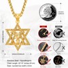 HXWZB Star of David Necklace for Men Sterling Silver Star