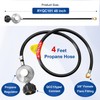 GasSaf 5 FT Propane Regulator with Hose, Grill Regulator Hose