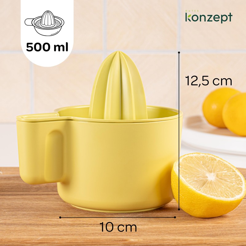 KONZEPT Lemon Squeezer, Orange Squeezer with Container 500 ml -