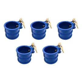 (Set/5) Heavy Duty King Pin Trailer Lock Fifth Wheel with Keys for Standard Fixed Kingpin