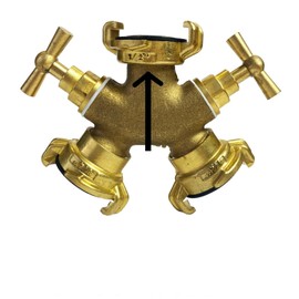 Brass GEKA Type Hose Quick Connect Adapter Claw Fitting Pipe Splitters Lance 3/4 1/2 Male Female (3-Way Splitter with valves)