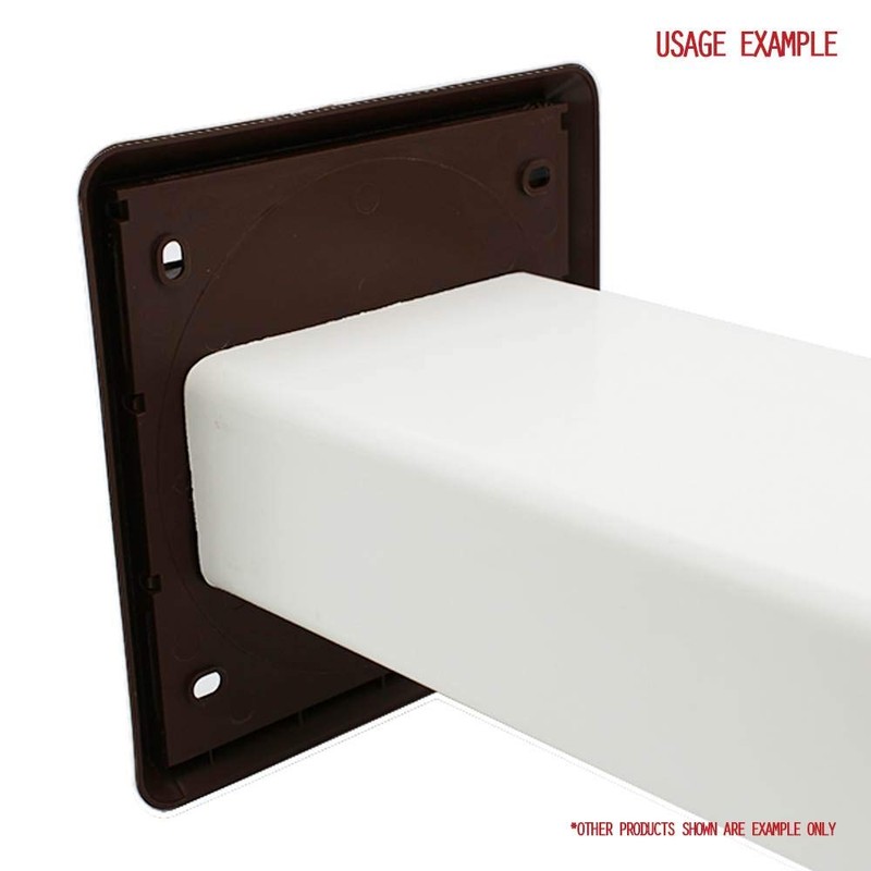 Kair Brown Louvred Wall Vent Grille 155mm External Dimension with