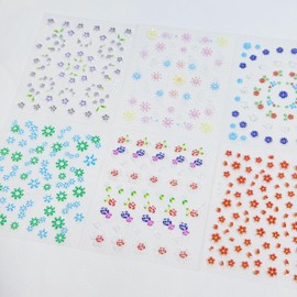 30 Sheets Nail Stickers - Self-Adhesive Daisy Floral Nail Art Decals, Assorted Designs for DIY Manicure at Home, Easy to Apply & Long-Lasting Nail Wraps for Fingernails, for Women Girls