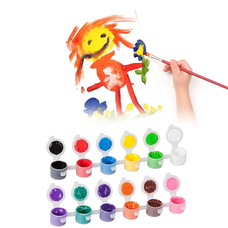 HOTMNTY Mini Empty Paint Strips, Empty Paint Pots, Mini Paint