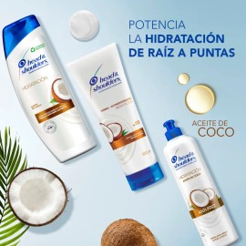 Shampoo para Caspa Head & Shoulders Hidratación Aceite de Coco Limpia y Hidrata de Raíz a Puntas 375 ml