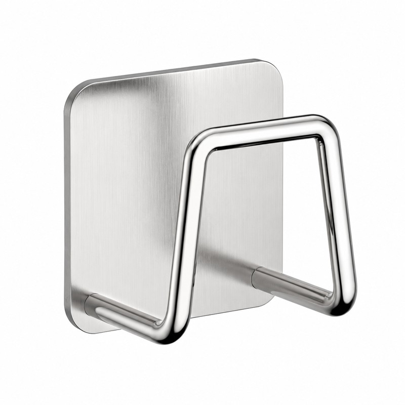 Stainless Steel Sponge Holder for Kitchen Sink – No-Drill Adhesive