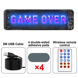 Suzii LED Flexible Sign for Cars,Programmable DIY Adjustable Slogan,Smart APP Control Scrolling the Screen. The Brightness Can Be Adjusted. For Business, Parties, and Festivals(small)