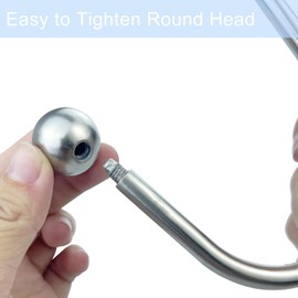 MZOYOURO 4 Stück Silber U-Form Raffbügel Vorhänge Holdbacks, Metall Vorhang Raffhalter, Raffhalter Wandbefestigung U-Form Raffbügel, für Wohnzimmer Schlafzimmer Esszimmer Bäder Küchen Büros