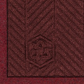 M+A Matting 2241 Waterhog Fashion ECO Elite PET Polyester Entrance Indoor Floor Mat, SBR Rubber Backing, 3' Length x 2' Width, 3/8" Thick, Maroon