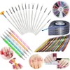 JOYJULY Nail Art Kit includes 30 Striping tape & 4Pcs