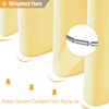 BTTN Yellow Fabric Shower Curtain - Linen Textured Weighted Cloth