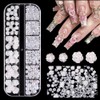 Virellay 3D Nail Art Dekoration, Harz Floral Nagel Deko Nail