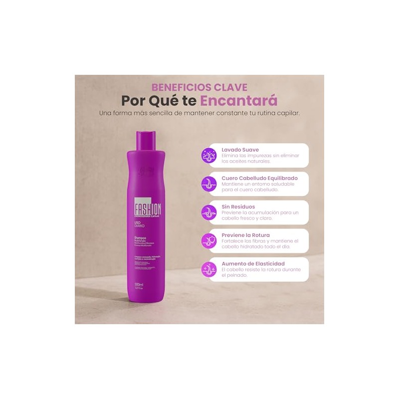 Shampoo Cronograma Fashion Gold 500 ml