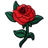 Red Rose Patch Embroidered Badge Iron On Sew On Emblem