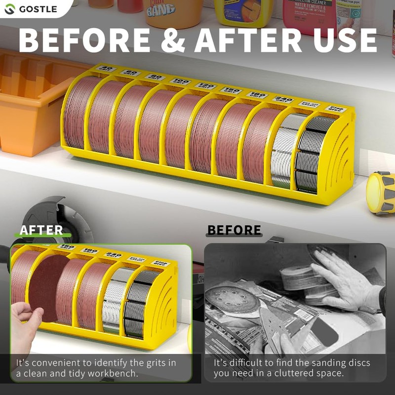 5 Inch Professional Sanding Discs Storage Bins - 10 Bins