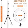Emart 18-inch Ring Light with Stand Adjustable 3200-5500K LED Lights