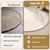 Carvapet 3 ft Round Faux Jute Rug - Soft Low