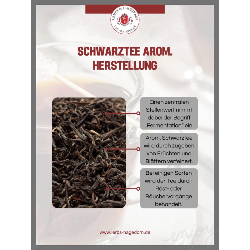 Lerbs & Hagedorn, Black Tea Mango, 250 g (approx. 21