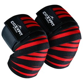 Wraps para Rodilla, Knee Wraps, 1 Par Rodilleras de Compresion, Rodilleras para Gym para Correr, Fitness, Levantar Pesas, Hacer Sentadillas y Otras Ac
