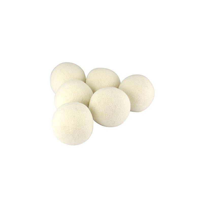 Total Vision's Soft Wool Dryer Balls (6-Pack) - Reusable Natural