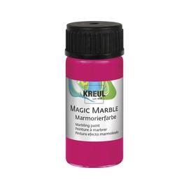 KREUL 73233 - Magic Marble Marbling Paint, 20 ml Glass in Neon Pink, Colour-Brilliant Dip Marbling Paint for Random Patterns and Unique Colour Effects