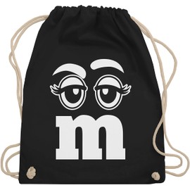 Shirtracer - Gym Bag Backpack - Carnival & Fancy Dress - Bags - M and M Eyes, 04 Black