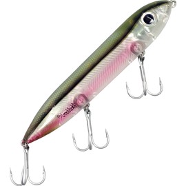 Poisson Nageur Stickbait Flottant Avec Bille Bruiteuse Special Surface - Heddon Super Spook - 12,5Cm - 26G - Ghost Eel