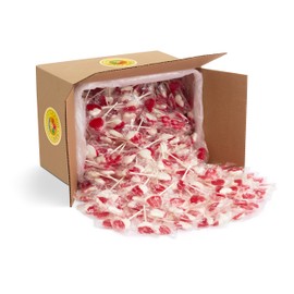 Heart Lollipops by Candy Creek, Bulk 18 lb. Carton, Strawberry Cream Valentine’s Candy, nut free
