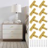 Gold Drawer Knobs 10 Pack Brushed Brass Knobs with 20