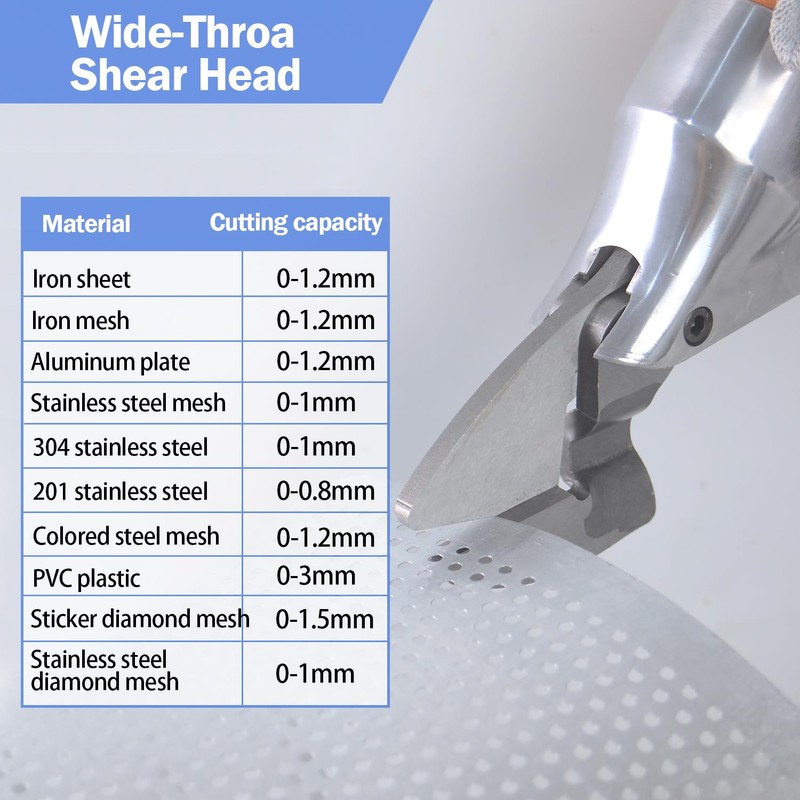 Mershca Sheet Metal Cutter Drill Attachment Compatible with Multiple Models