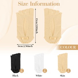 6 Pairs Orthoes Bunion Relief Socks, Toe Compression Socks with Gel Tab No Show Low Cut Liner Toe Alignment Socks Breathable Toe Separator Socks for Women Men Bunion