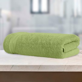 Elegant Comfort Three Line Popcorn Towel Set for Bathroom 35 x 70 inches, Premium Hotel Quality 1-Pack Jumbo Towels, 100% Turkish Cotton, Soft and Durable, Quick Dry and Highly Absorbent, Sage Green